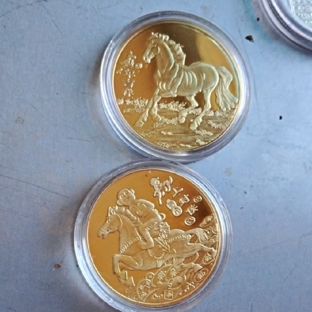 Golden Horse Commemorative Coin Pair(Mint Cased)